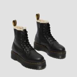 Dr. Martens Jadon Faux Fur Lined Platform Boots -Fashionable Men's Shoe Store dr martens jadon faux fur lined platform boots 2