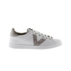 VICTORIA Leather Trainers Tennis Glitter